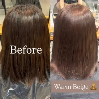 ミディアム カラー 艶カラー✨️髪質改善 🪽縮毛矯正mamiのヘアスタイル
