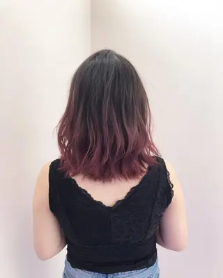 セミロング カラー 白井 つづりのヘアスタイル