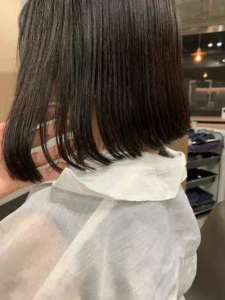 ショート カラー ボブパーマコテ巻き風 パーマNo1深江秀平のヘアスタイル