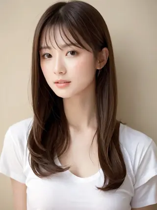 ロング カラー 艶カラー/縮毛矯正／ 鴨川育弥のヘアスタイル