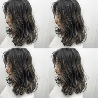 セミロング カラー レイヤー×艶髪特化 マネージャー安藤光司のヘアスタイル