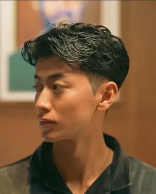 パーマ メンズ メンズショート タチカワユウキのヘアスタイル
