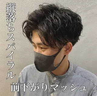 セミロング パーマ メンズ キマるメンズパーマ クメユウキのヘアスタイル
