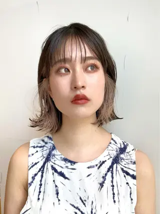 ミディアム カラー レイヤー専門家 ダブルカラー修のヘアスタイル