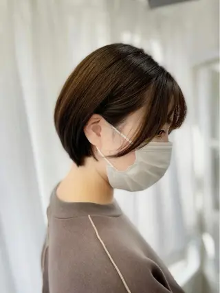 ショート カラー 韓国ヘア🤍髪質改善 🇰🇷AKANEのヘアスタイル