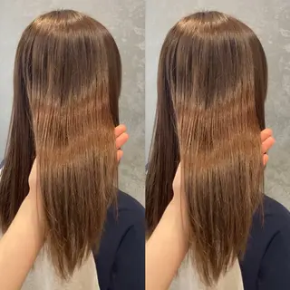 セミロング カラー み うのヘアスタイル