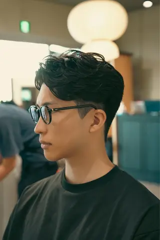 ショート パーマ メンズ メンズパーマ タカキリョウのヘアスタイル