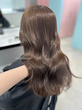セミロング 透明感ベージュ 🎀Sayaka🎀のヘアスタイル