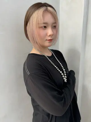 カラー エフェクトブリーチ /ウルフ/クワさんのヘアスタイル
