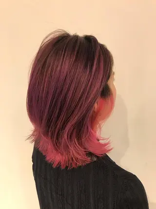 ショート カラー 髪質改善カラー韓国風 レイヤーtudaのヘアスタイル