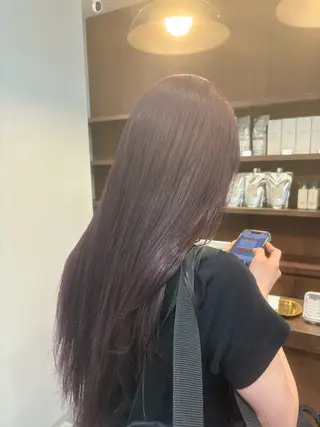 カラー まろみ暖色×ボブ ×chia🕯のヘアスタイル