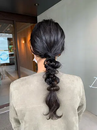 ロング ヘアアレンジ ピンクカラー/ mana🎀のヘアスタイル