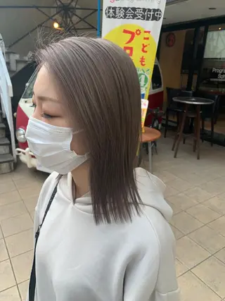 ミディアム カラー パーマ ヘアアレンジ メンズ キッズ ネイル マツエク・マツパ アイブロウ 垢抜けカラー ヒロムのヘアスタイル