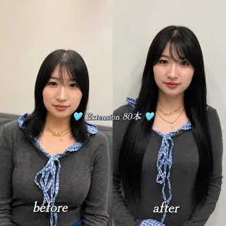 ロング カラー 🦋REISA🦋 エクステ×ハイトーンのヘアスタイル
