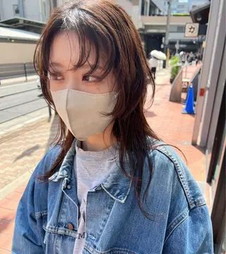 ミディアム カラー スダユーヤ 💫推しカラーウルフのヘアスタイル