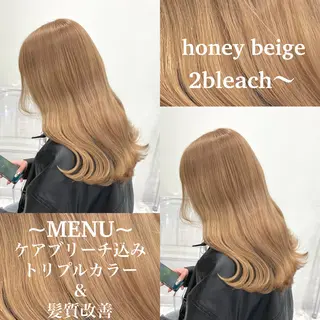 ロング カラー 色落ち綺麗🩰ハイ トーン🎀RINKAのヘアスタイル