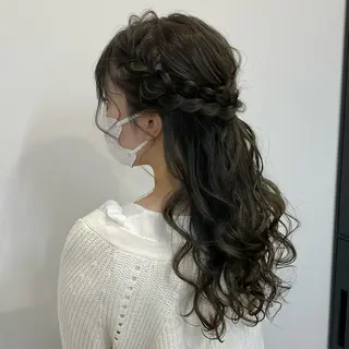 ロング カラー パーマ ヘアアレンジ メンズ キッズ ネイル マツエク・マツパ アイブロウ エクステモデル募集 💗大阪梅田/川上のヘアスタイル