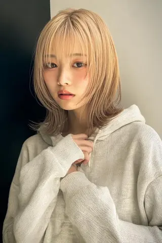 ミディアム カラー ✿YUNA✿ 《お手軽イメチェン》のヘアスタイル