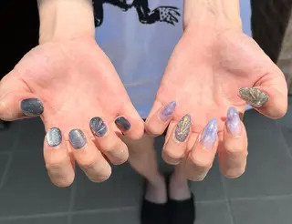 ロング カラー キッズ ネイル 2DY NAIL SALONのネイルデザイン