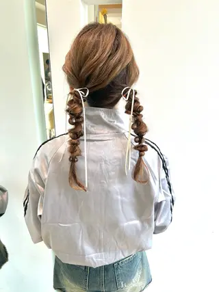 セミロング ヘアアレンジ mayu .のヘアスタイル