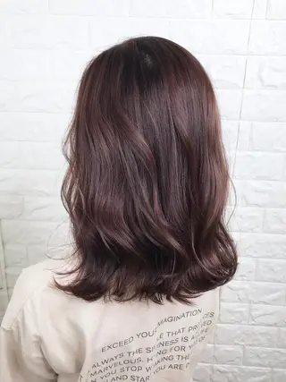 ミディアム カラー 髪質改善縮毛矯正 美容師✂️山崎竜二のヘアスタイル