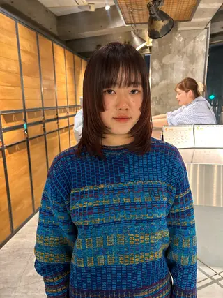セミロング カラー 海外レイヤー /NAGISAのヘアスタイル