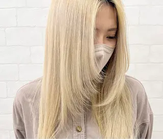ロング 藤野 莉奈のヘアスタイル