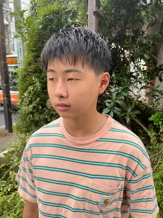 ショート スパイキーパーマ 柏NO1 藤本葉のヘアスタイル
