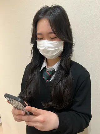ロング カラー 外国人対応 佐久間のヘアスタイル