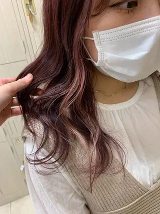 セミロング カラー 暖色/ブリーチカラー 🎀 M i k uのヘアスタイル