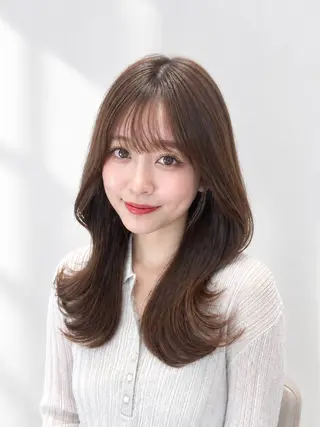 セミロング 🧡くびれヘア/前髪 顔周り🧡久原結衣のヘアスタイル