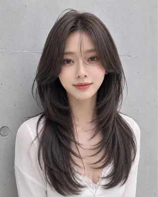 セミロング カラー ヘアアレンジ 🌫️大人韓国ヘア 🌫️naoyaのヘアスタイル