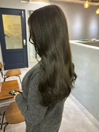 セミロング カラー きよはらちさき🍑 柔らかカラー🌱🫧のヘアスタイル