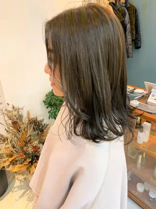 ミディアム カラー 名駅🦢大人艶カラー 🪽カミヤアカネのヘアスタイル