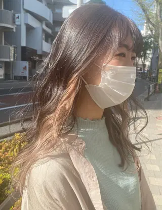 ロング カラー ヘアアレンジ TSUNA 🌙 Lim 五反田のマツエク・マツパデザイン