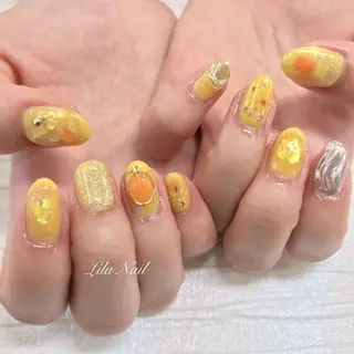 ネイル モチの良さ◉ フィルインネイル♡のネイルデザイン