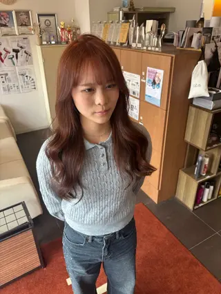 セミロング カラー 塩谷黎✨イルミナ カラーメンズパーマ✨のヘアスタイル