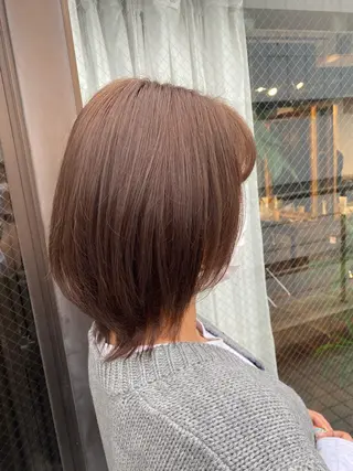 ミディアム カラー レイヤーカット×髪質 改善🇰🇷シオリのヘアスタイル