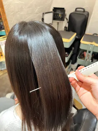 ミディアム 新宿/髪質改善 艶カラー👶Renaのヘアスタイル