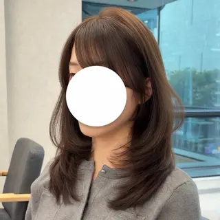 ロング レイヤーカット/ 透明感カラー/あさかのヘアスタイル