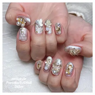ミディアム ネイル 🐾enen style 🐾のネイルデザイン