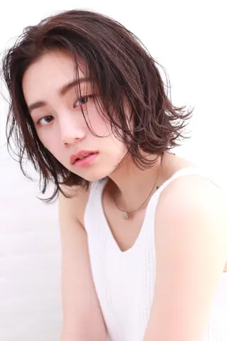 ミディアム パーマ やまだ まいのヘアスタイル