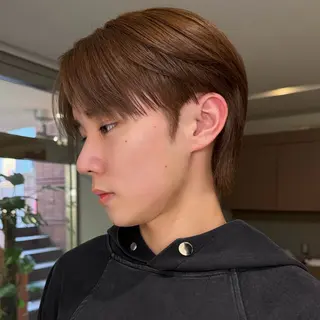 ショート カラー パーマ メンズ 【センターパート】 大竹　龍之介のヘアスタイル