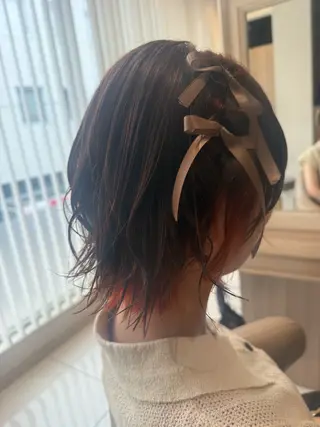 ショート ヘアアレンジ 韓国ヘアメイク🎀/ 縮毛矯正✨山本媛香のヘアスタイル