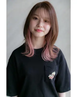 ミディアム 中谷 千鶴 ◎ブリーチカラー得意のヘアスタイル