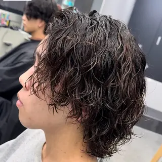 セミロング パーマ ヘアアレンジ メンズ fifth 石川 凪のヘアスタイル