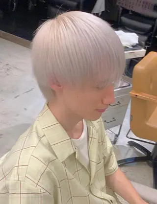 ショート カラー パーマ ヘアアレンジ メンズ 野木 良平のヘアスタイル