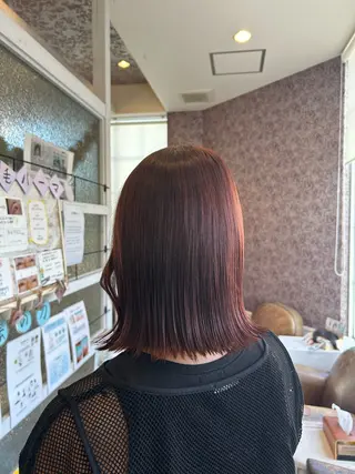 セミロング カラー 東恩納 誠のヘアスタイル