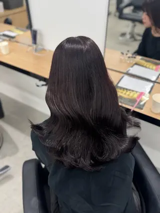 ロング カラー ヘアアレンジ 🤍淡色ピンク&ラベ ンダーYUKI🤍のヘアスタイル