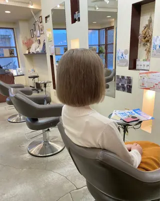 ミディアム カラー ウチダ ユウヤのヘアスタイル